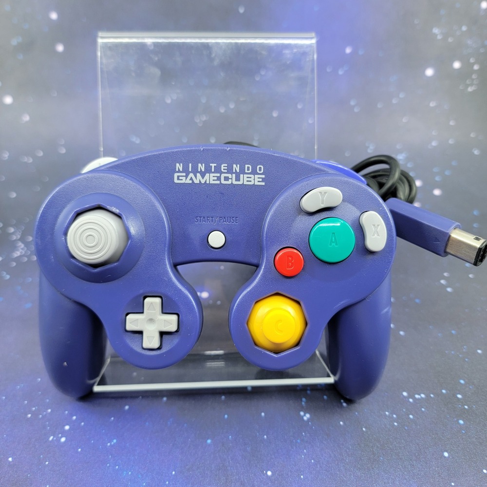 Nintendo GameCube Controller Indigo Purple Wired OEM DOL-003 Retro Gaming